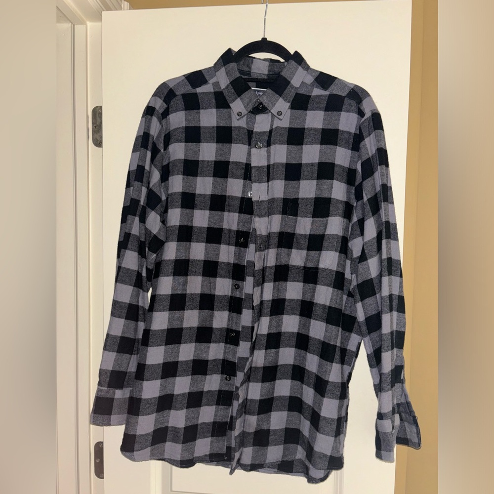 Club Room Men’s Casual Plaid Button Down Shirt Size Large